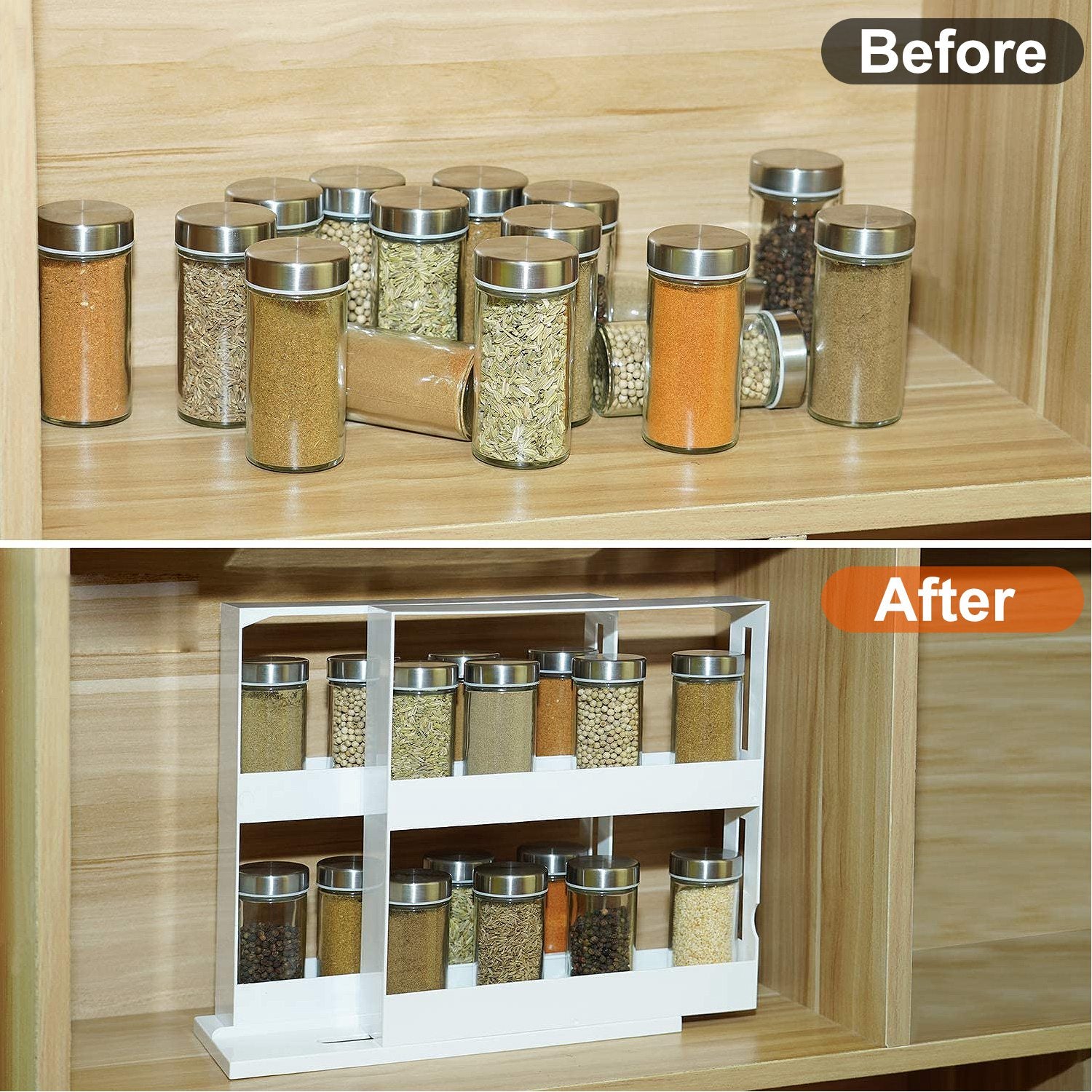 Swivel Cabinet Spice Organizer Shelf
