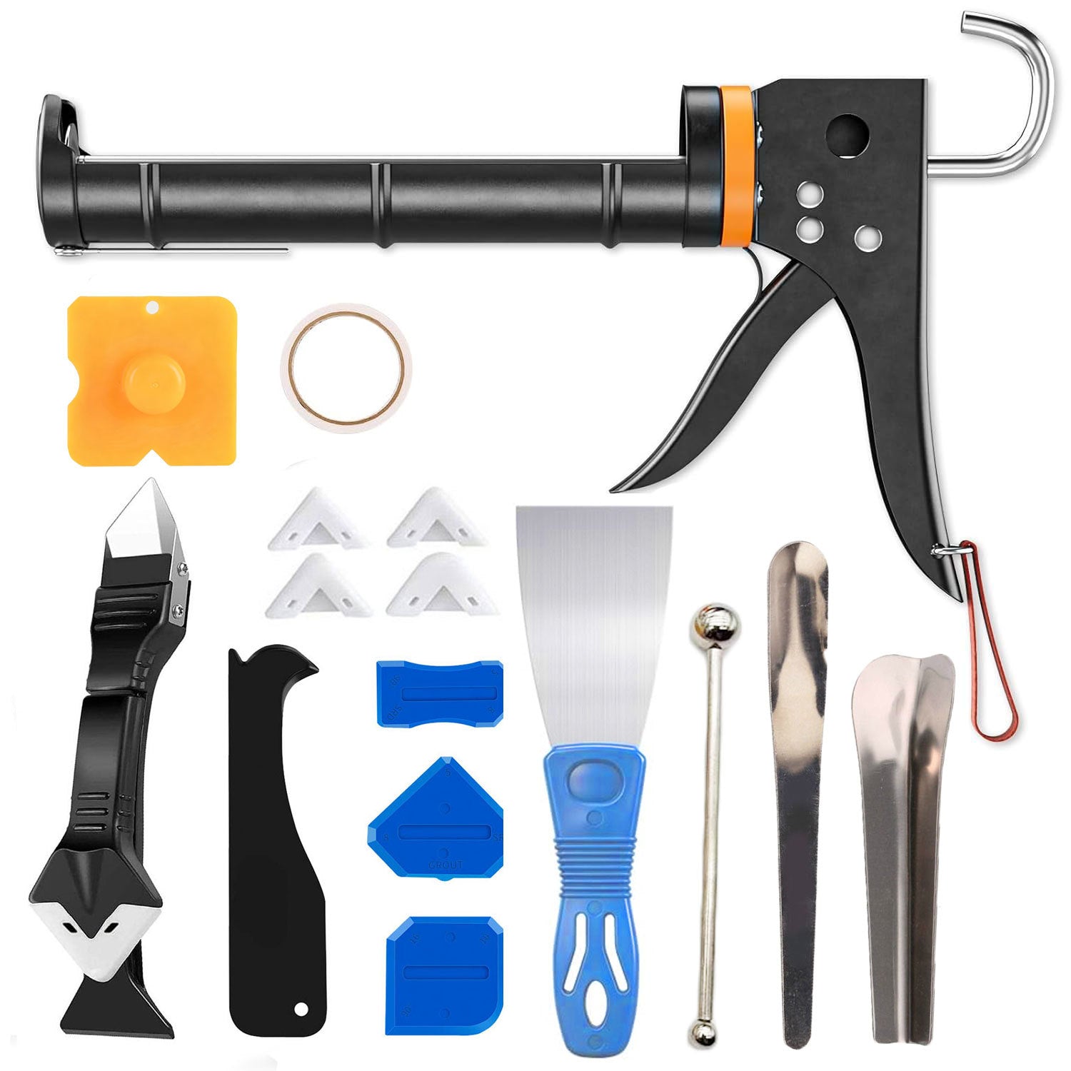 Caulk Gun Tool Set for Grout Sealing