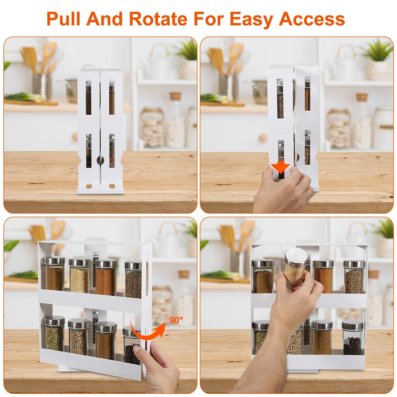 Swivel Cabinet Spice Organizer Shelf