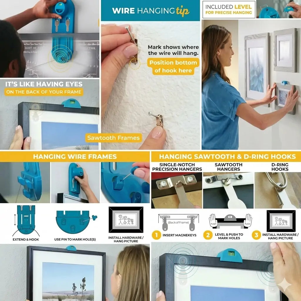Picture Hanging Tool Kit – No Measuring, Perfect Alignment Every Time