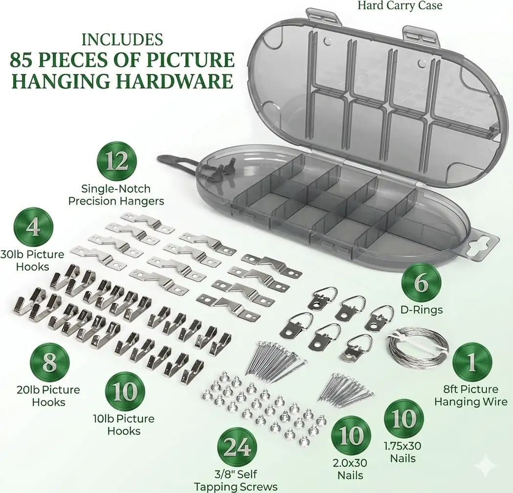 Picture Hanging Tool Kit – No Measuring, Perfect Alignment Every Time