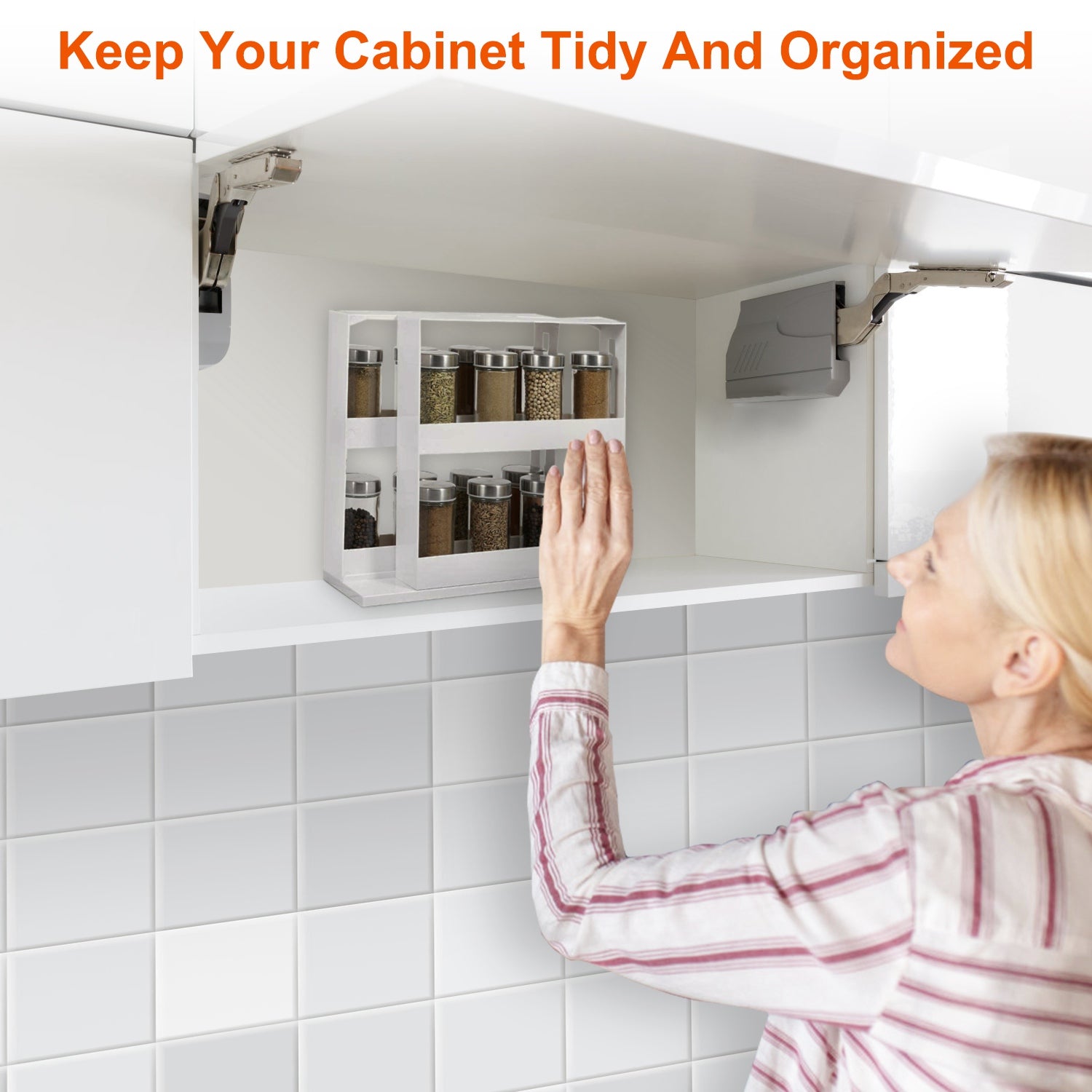 Swivel Cabinet Spice Organizer Shelf