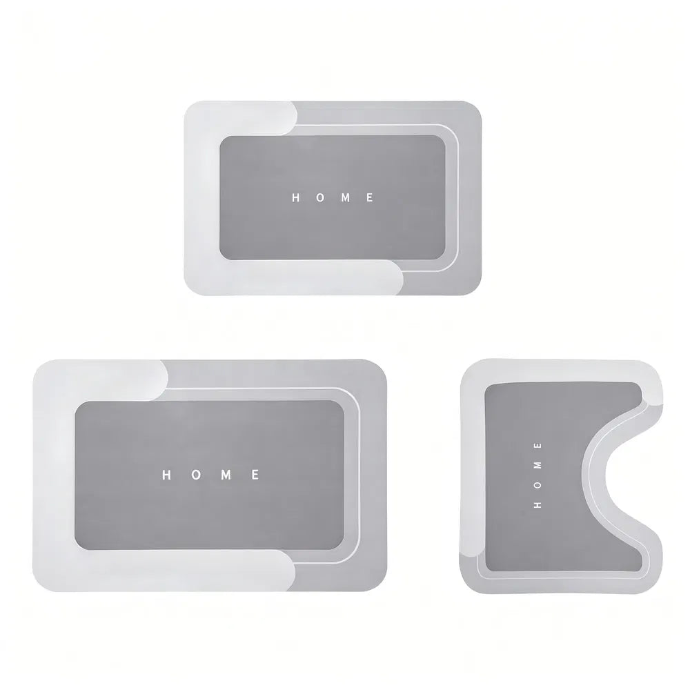 3-Piece Quick-Drying Bath Mat Set