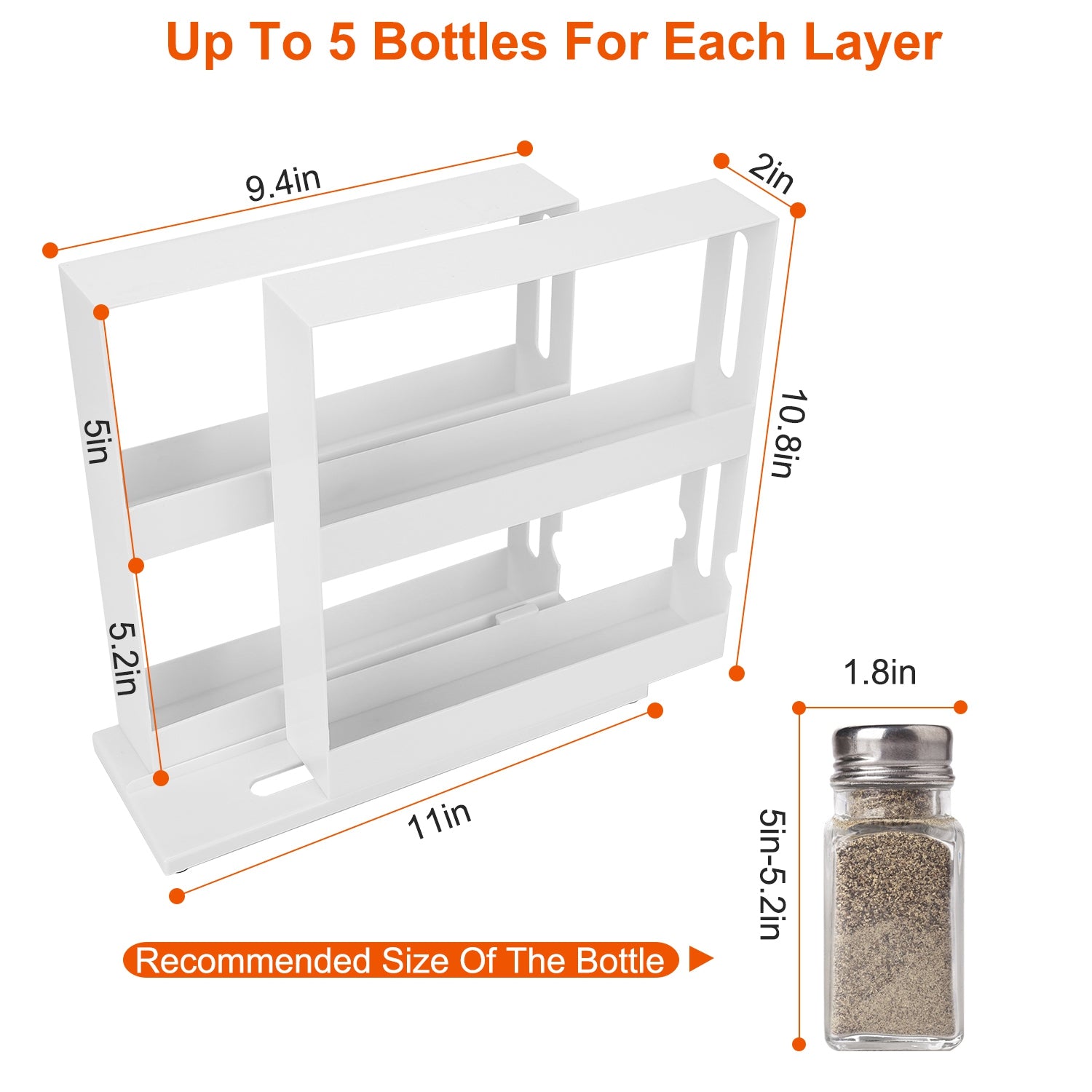 Swivel Cabinet Spice Organizer Shelf