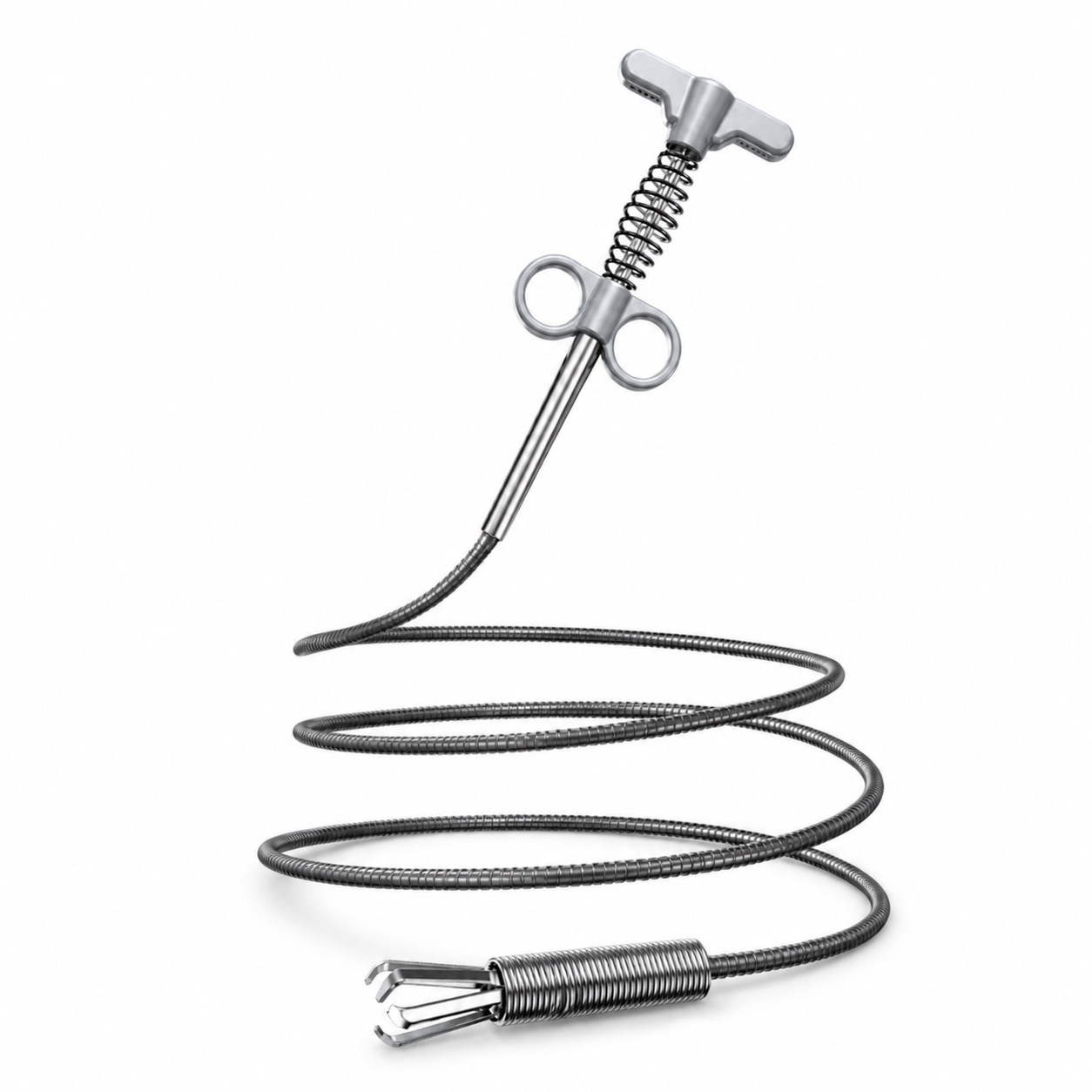 Drain Snake 4-Claw Drain Clog Remover Tool – Flexible Drain Cleaner & Gutter Cleaning Tool