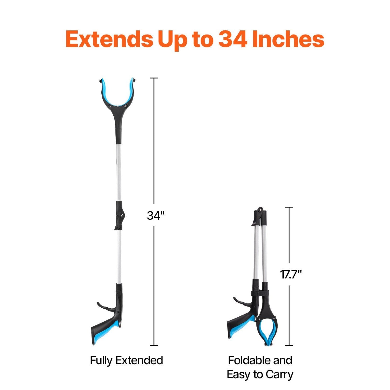 Foldable Reacher Grabber Tool, 2-Pack